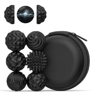 6 Stück Magnetische Fidget Toys, Silikon Magnetkugeln Anti-Stress Bälle, Sensorik Spielzeug, Magnetic Fidget Balls, Sensorische Magnetische Kugeln Set,Sensory Toy,Stressabbau und Entspannung (Schwarz)